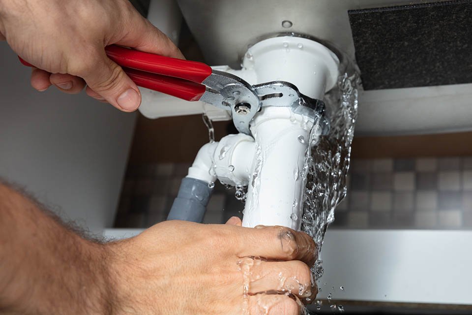 Water leak repair by LA Wrench Plumbing